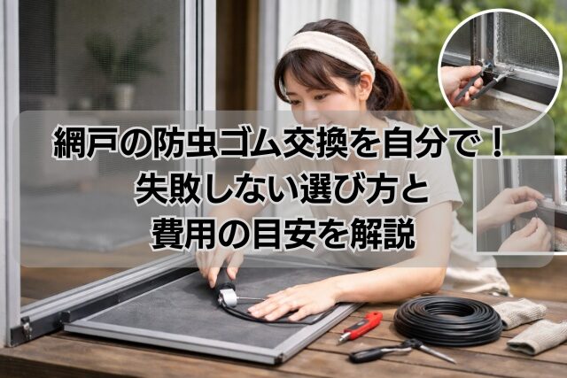 網戸の防虫ゴム交換を自分で！失敗しない選び方と費用の目安を解説