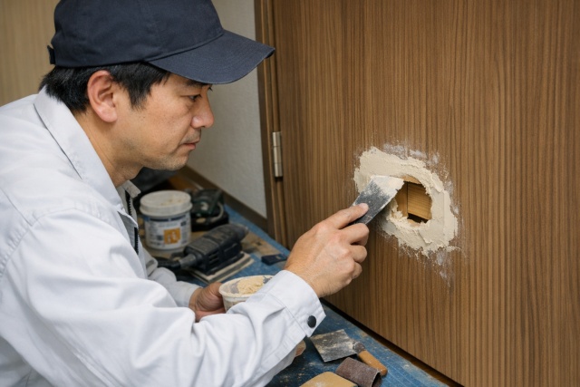 ドアの穴や傷の状態で変わる補修と施工料金の目安