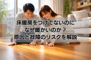 床暖房をつけてないのになぜ暖かいのか?原因と故障のリスクを解説
