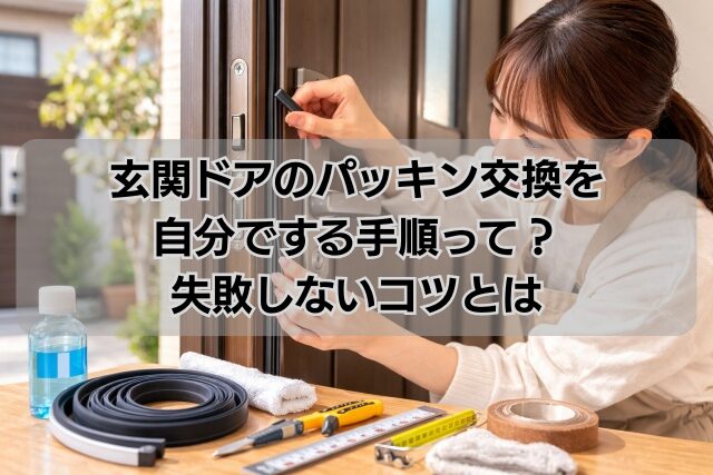 玄関ドアのパッキン交換を自分でする手順って？失敗しないコツとは
