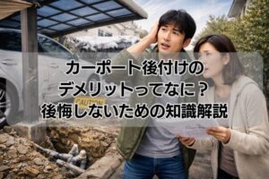 カーポート後付けのデメリットってなに?後悔しないための知識解説