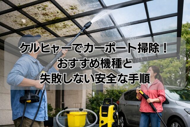 ケルヒャーでカーポート掃除！おすすめ機種と失敗しない安全な手順