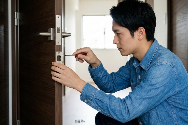 開閉をスムーズにする丁番の三次元調整マニュアル