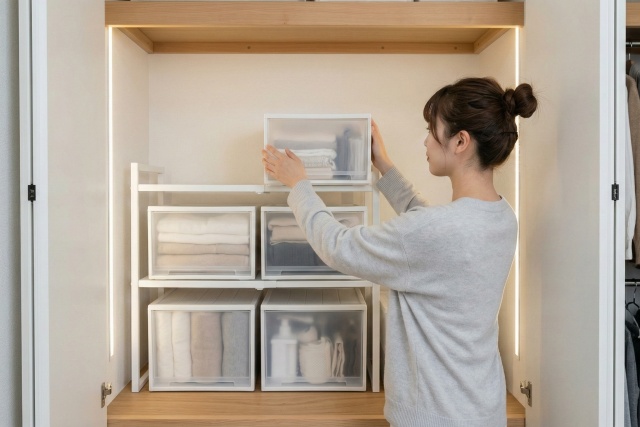 無印やニトリの押入れサイズ収納ケースを比較