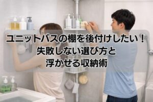 ユニットバスの棚を後付けしたい！失敗しない選び方と浮かせる収納術