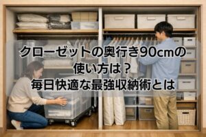 クローゼットの奥行き90cmの使い方は？毎日快適な最強収納術とは