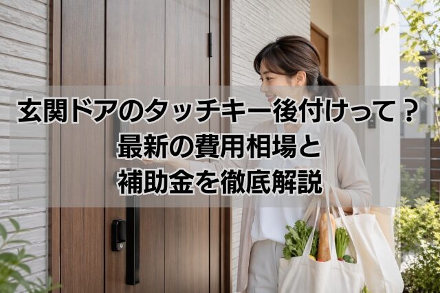 玄関ドアのタッチキー後付けって？最新の費用相場と補助金を徹底解説