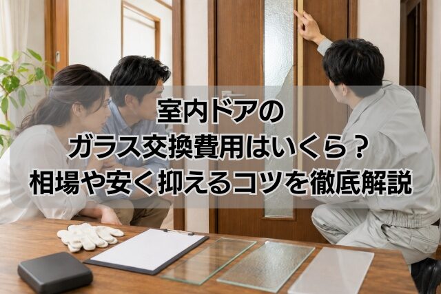 室内ドアのガラス交換費用はいくら？相場や安く抑えるコツを徹底解説