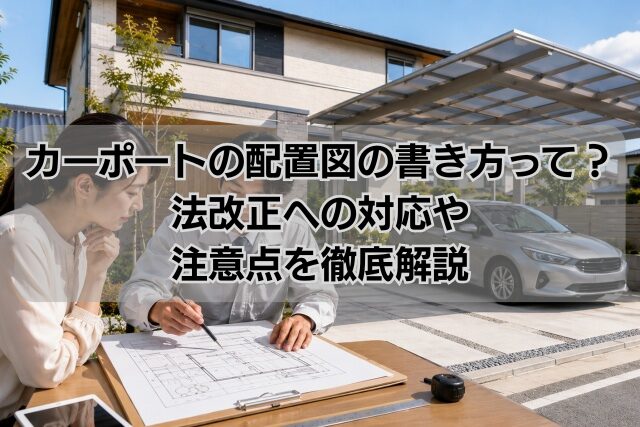 カーポートの配置図の書き方って？法改正への対応や注意点を徹底解説