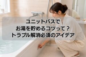ユニットバスでお湯を貯めるコツって？トラブル解消必須のアイデア