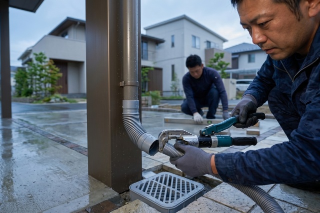 排水処理や雨樋の適切なルート確保