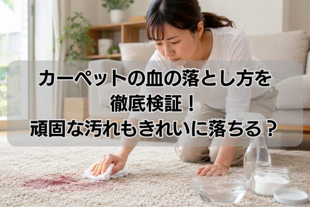 カーペットの血の落とし方を徹底検証！頑固な汚れもきれいに落ちる？