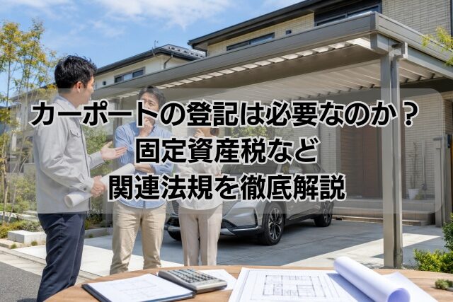 カーポートの登記は必要なのか？固定資産税など関連法規を徹底解説