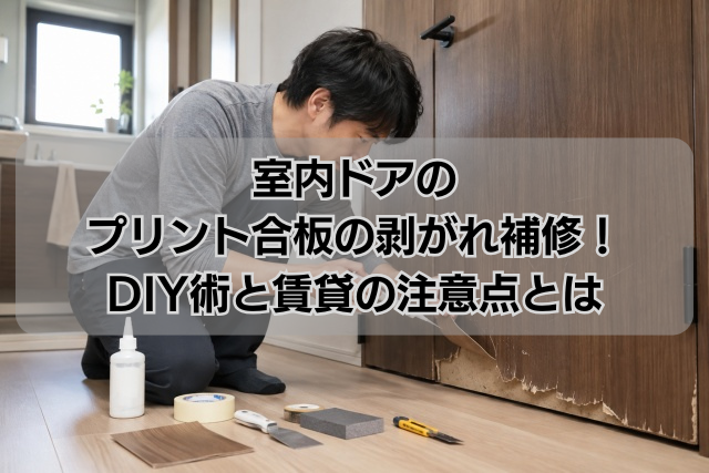室内ドアのプリント合板の剥がれ補修！DIY術と賃貸の注意点とは