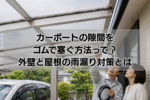 カーポートの隙間をゴムで塞ぐ方法って?外壁と屋根の雨漏り対策とは