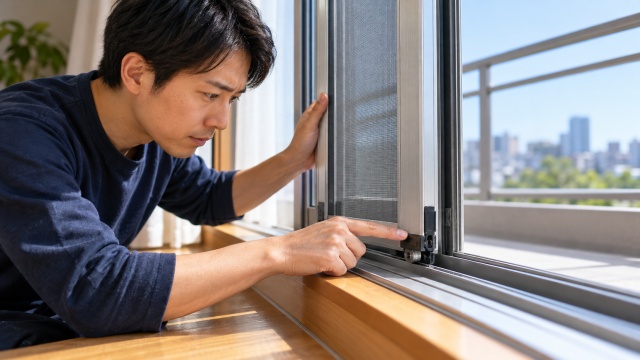 網戸が勝手に開く主な原因